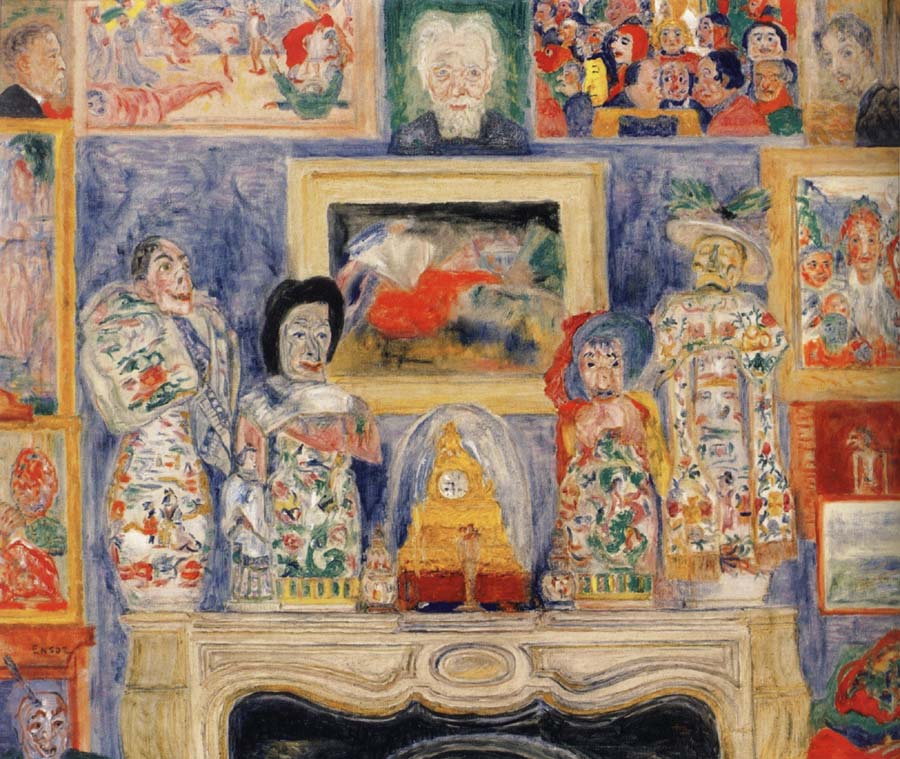 Interior with Three Portraits